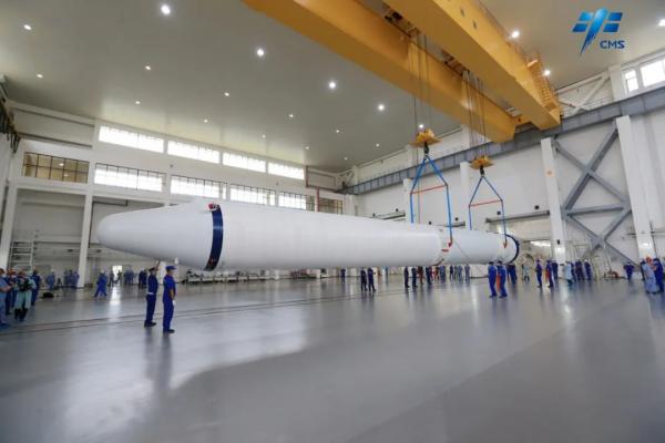 长征七号遥六火箭运抵文昌航天发射场。中国载人航天工程办公室供图